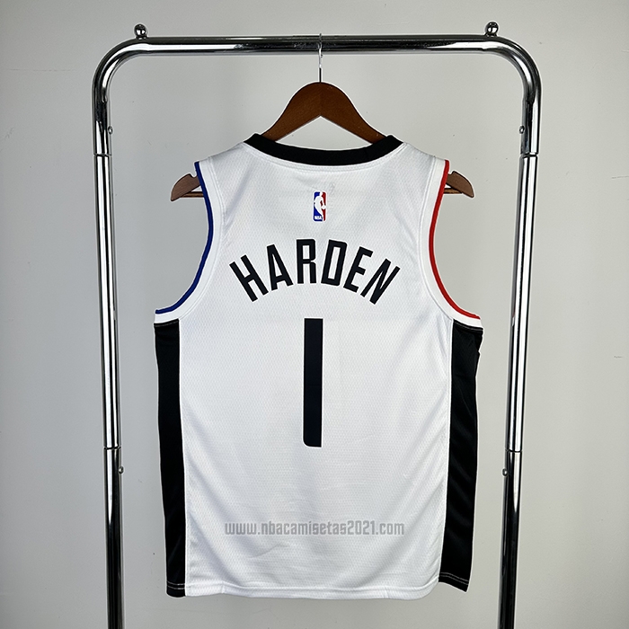 Camiseta Los Angeles Clippers James Harden #1 Ciudad 2019-20 Blanco